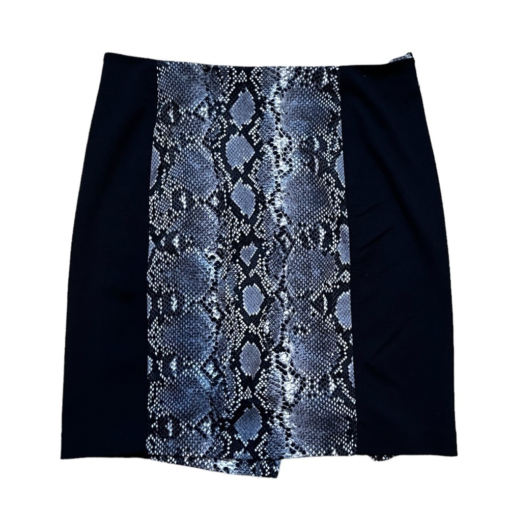 Michael Kors Skirt Women Size 8 Black Snakeskin Print Pencil 8
